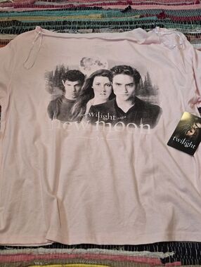 Twilight Shirt Pink Twilight New Moon Tshirt Off The Shoulder Medium Oversize